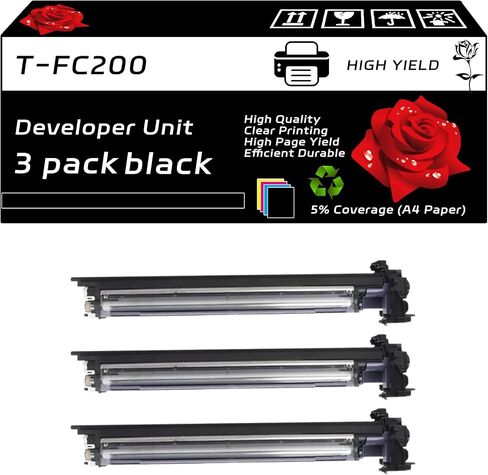 وحدة المطورين T-FC200 متوافقة مع طابعات Toshiba E Studio 2000ac 2500AC ، مع رقاقة ، و 80000 صفحة عالية العائد ، وطباعة واضحة (صفراء واحدة) in Kuwait
