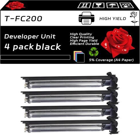 وحدة المطورين T-FC200 متوافقة مع طابعات Toshiba E Studio 2000ac 2500AC ، مع رقاقة ، و 80000 صفحة عالية العائد ، وطباعة واضحة (صفراء واحدة) in Kuwait