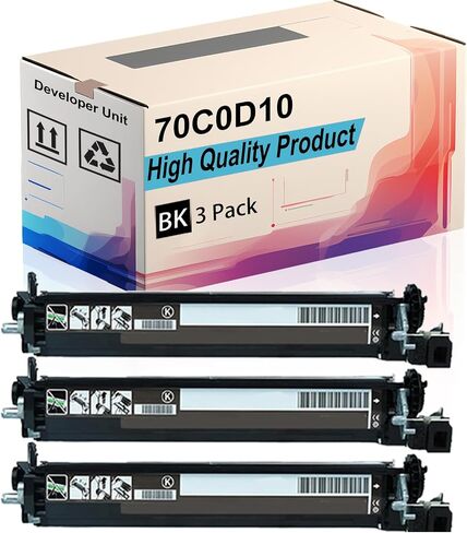 70C0D10 Developer Unit Compatible for Lexmark CS410n CS417dn CS510de CS510dte CS517de CX517de Printers, High Yield 40000 Pages, Print More Pages (4 Pack Black) in Saudi Arabia