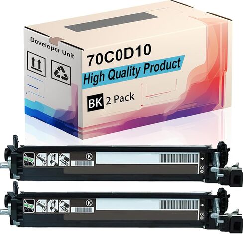70C0D10 Developer Unit Compatible for Lexmark CS410n CS417dn CS510de CS510dte CS517de CX517de Printers, High Yield 40000 Pages, Print More Pages (4 Pack Black) in Saudi Arabia
