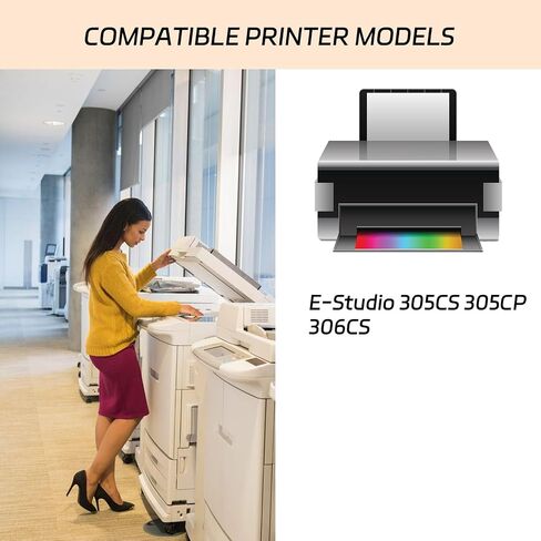 Compatible for Toshiba FC-30PK Developer Unit Work for Toshiba E-Studio 305CS 305CP 306CS Printers, with Chip, High Yield 80000 Pages, Clear Printing (3 Pack Black) in Kuwait