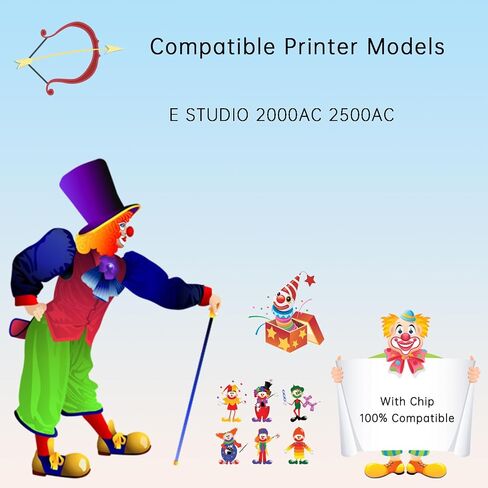 وحدة المطورين T-FC200 متوافقة مع طابعات Toshiba E Studio 2000AC 2500AC ، المتانة المحسنة ، مثالية للطباعة ذات الحجم العالي (2 عبوة سوداء) in Kuwait