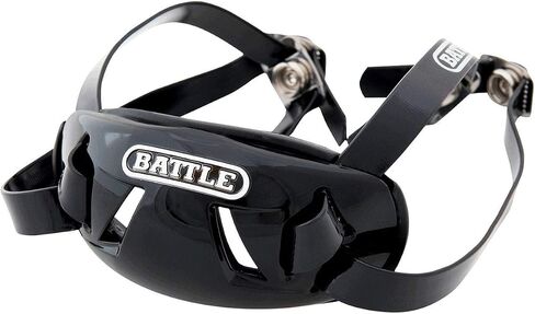 حزام الذقن لكرة القدم من Battle Sports - هيكل متين يوفر أقصى قدر من الحماية، حزام الذقن لخوذة كرة القدم مع حزام معزز قابل للتعديل من أجل الملاءمة - الشباب، أسود in Kuwait