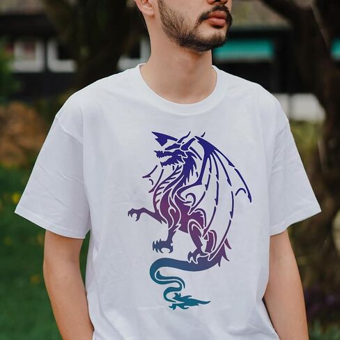 Mayjoydiy Dragon Stencils للطلاء ، A4 مقاس 11.7x8.3 بوصة ، 2 عبوة مع فرشاة الطلاء ، قوالب حرفية قابلة لإعادة الاستخدام لخشب DIY in Saudi Arabia