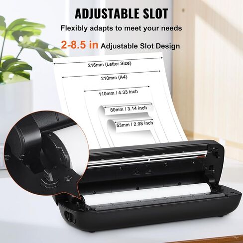 طابعة Vevor Portable Printer - بطارية 2600 مللي أمبير في الساعة ، و 203 نقطة في البوصة ، وطابعة متنقلة من Bluetooth غير المحمول للورق الحراري A4 و A5 و 8.5 "× 11" ، متوافقة مع iOS و Android & Laptop ، مثالية للسفر والمكتب والاستخدام المنزلي in Saudi Arabia