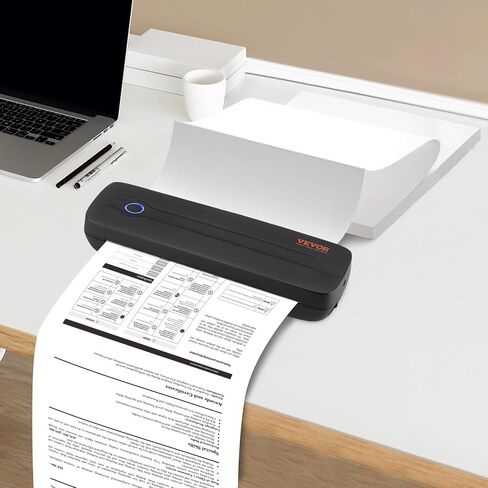 طابعة Vevor Portable Printer - بطارية 2600 مللي أمبير في الساعة ، و 203 نقطة في البوصة ، وطابعة متنقلة من Bluetooth غير المحمول للورق الحراري A4 و A5 و 8.5 "× 11" ، متوافقة مع iOS و Android & Laptop ، مثالية للسفر والمكتب والاستخدام المنزلي in Saudi Arabia