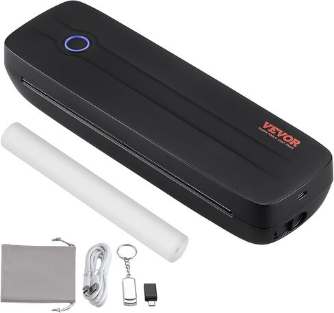 طابعة Vevor Portable Printer - بطارية 2600 مللي أمبير في الساعة ، و 203 نقطة في البوصة ، وطابعة متنقلة من Bluetooth غير المحمول للورق الحراري A4 و A5 و 8.5 "× 11" ، متوافقة مع iOS و Android & Laptop ، مثالية للسفر والمكتب والاستخدام المنزلي in Saudi Arabia