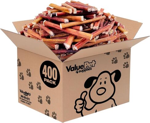 ValueBull Bully العصي للكلاب ، متوسطة 6 بوصات ، 100 عدد الحزمة السائبة - كل ما يعالج الكلاب الطبيعية ، 100 ٪ بيتزا لحوم البقر ، مكون واحد in Kuwait