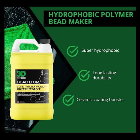 3D Bead It Up Ceramic Coating Booster Spray - Super Hydrophobic Bead Maker - Polymer Paint Protectant & Sealant 16oz. in Saudi Arabia