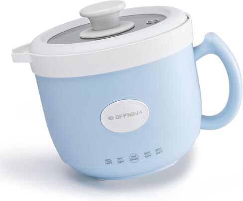 Offnova Wax Melter 1.2l ، 35 أوقية صنع شموع مع مجموعة من الصب المناسبة للشمعة DIY Hobbyist Wax أكثر دفئًا ، من السهل تنظيفها ، هدية للمرأة ، الأزرق (طقم ذوبان الشموع) in Kuwait