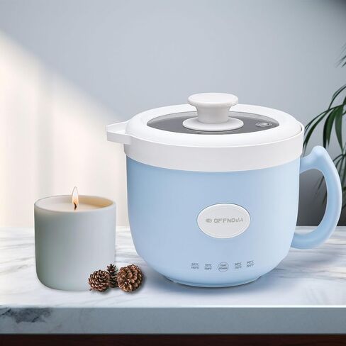 Offnova Wax Melter 1.2l ، 35 أوقية صنع شموع مع مجموعة من الصب المناسبة للشمعة DIY Hobbyist Wax أكثر دفئًا ، من السهل تنظيفها ، هدية للمرأة ، الأزرق (طقم ذوبان الشموع) in Kuwait