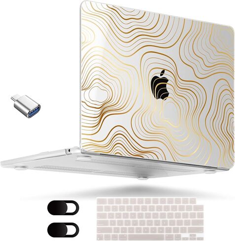 حافظة MEEgoodo لجهاز M3 MacBook Air 13.6 بوصة 2024 2022، غطاء شفاف غير لامع مناسب للطراز A3113 A2681 M2، غطاء بلاستيكي ناعم لجهاز كمبيوتر محمول 13 بوصة، حافظات صلبة لجهاز MacBook Air M2، الأشجار والورد in Kuwait