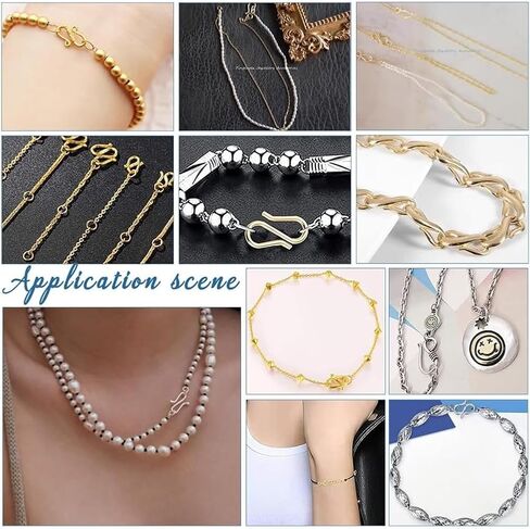 UNICRAFTALE 40Pcs 2 Color 2 Size S-Hook Clasps Stainless Steel Bracelet Clasps Gold Necklace Hook Fastener Clasp S Hook Clasp Connectors S Wire Hooks for Jewelry Making in Saudi Arabia