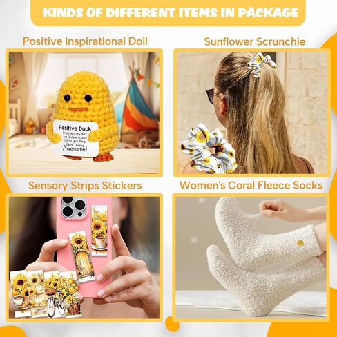 سلال هدايا عباد الشمس للنساء ، 18 جهاز كمبيوتر الشخصي يرسل Sunshine Freefile Birke Box Care Package ، احصل على سلال SPA SPA قريبًا مع بطانية - أفكر فيك هدية لها ، النساء ، الأخ ، أمي in Kuwait