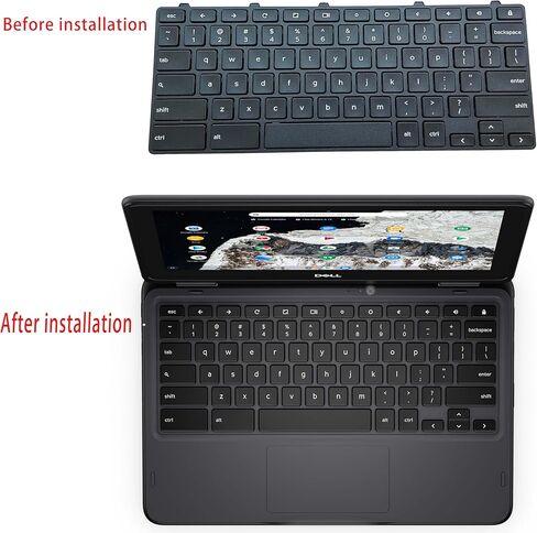 New Keyboard for Dell Chromebook 11 3100 Touch 5190 Touch 3400 3110 0D2DT 00D2DT 03G0H0 US Power Key(Not for 3100 2in1,5190 2in1,3110 2in1) in Kuwait