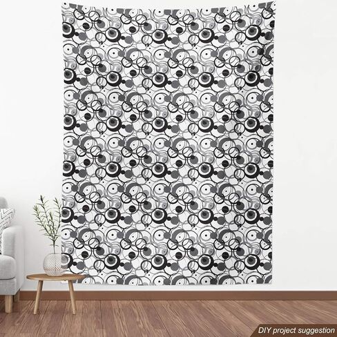 Ambesonne Vintage Fabric by The Yard, Retro Pattern Old Fashioned Alarm Clock Typewriter Gramophone Radio Cassette, Decorative Fabric for Upholstery and Home Accents, 3 Yards, Cream Beige in Saudi Arabia