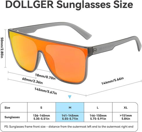 Dollger Square Oversized Sunglasses for Women Men, Womens Fashion Lens Flat Top Shield,Sunglasses Womens Trendy（Brown） in Saudi Arabia