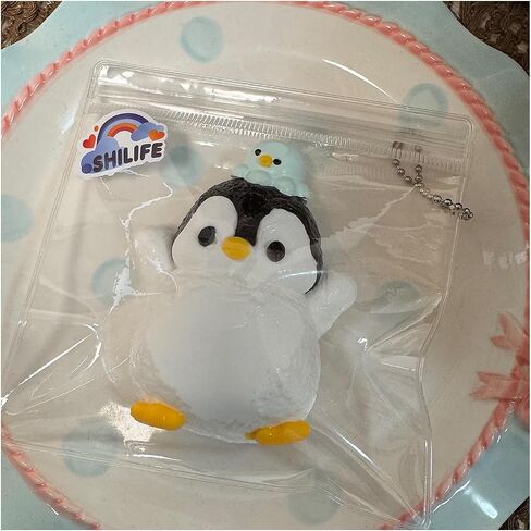 Taba Squishy Penguin,fufu squishies,Silicone Toys,Stress Relieving Fur Ball OPP Packaging GiftsSquishy Fidget Toys for Anxiety&Relaxation,Perfect Desk Accessory for Adults (Penguin) in Saudi Arabia