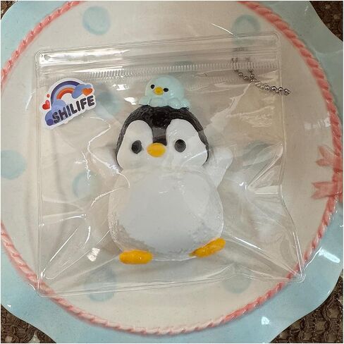 Taba Squishy Penguin,fufu squishies,Silicone Toys,Stress Relieving Fur Ball OPP Packaging GiftsSquishy Fidget Toys for Anxiety&Relaxation,Perfect Desk Accessory for Adults (Penguin) in Saudi Arabia