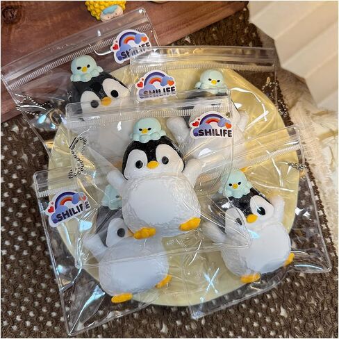 Taba Squishy Penguin,fufu squishies,Silicone Toys,Stress Relieving Fur Ball OPP Packaging GiftsSquishy Fidget Toys for Anxiety&Relaxation,Perfect Desk Accessory for Adults (Penguin) in Saudi Arabia