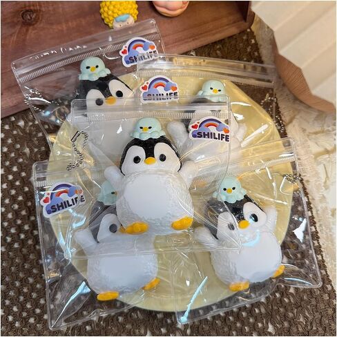 Taba Squishy Penguin,fufu squishies,Silicone Toys,Stress Relieving Fur Ball OPP Packaging GiftsSquishy Fidget Toys for Anxiety&Relaxation,Perfect Desk Accessory for Adults (Penguin) in Saudi Arabia