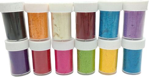 12Colors Flocking Velvet Powder for Candy Manicure ، فن الأظافر DIY ، بريق حرفي ، زينة عيد الميلاد والحرف الاحتفالية (ألياف نايلون غامض) (50 جرام أبيض) اللون الأبيض) in Kuwait
