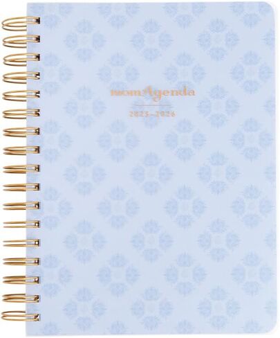 Desktop Spiral Planner for Busy Moms with Space to Organize Schedules and Appointments for Up To Four Children- 18 Month Calendar (July 2025-December 2026) (Mint Damask) in Saudi Arabia
