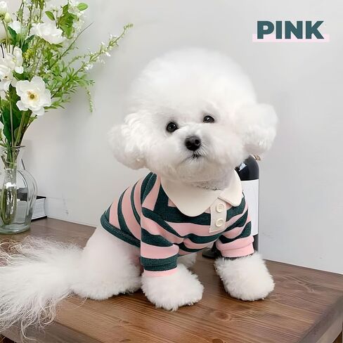 baejmjk لطيف الكلب قميص بوي فتاة الكلب الملابس مخططة t-shirt t-shirt للكلاب الصغيرة المتوسطة القطط ناعم التنفس جرو جرو (الأزرق البحرية ، x-small) in Kuwait