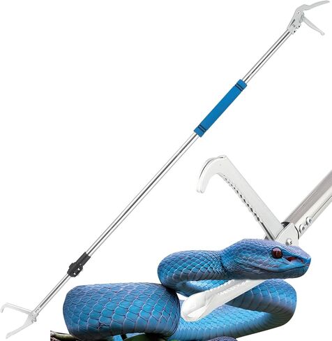 Snake Grabber Tool,Snake Tongs 69 Inch Reptile Tongs Long Reach Grabber Stainless Steel Sponge Handle Wide Jaw (Yellow) in Saudi Arabia