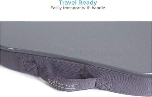 طاولة سرير المكتب الصغيرة المصغرة مع رغوة الذاكرة - الأزرق - العمل من الصفحة الرئيسية - صينية لابتيك لاب - مكتب سفر محمول - رائع لقراءة تلوين كتابة على أريكة السرير - مقبض in Kuwait