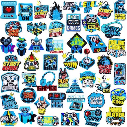 48 PCS Sun Iron on Patches Diy Patches Sun Patches Seil on Desterfered for Clothing Jeans Backpacks Hat Jacket Diy Craft in Kuwait