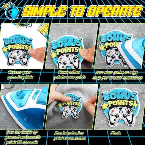 48 PCS Sun Iron on Patches Diy Patches Sun Patches Seil on Desterfered for Clothing Jeans Backpacks Hat Jacket Diy Craft in Kuwait