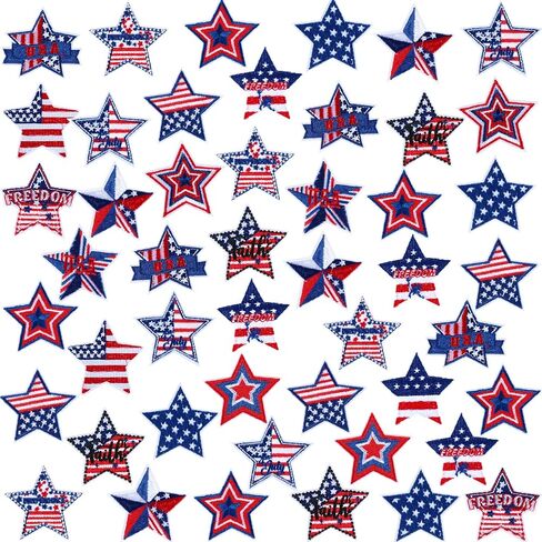 48 PCS Sun Iron on Patches Diy Patches Sun Patches Seil on Desterfered for Clothing Jeans Backpacks Hat Jacket Diy Craft in Kuwait