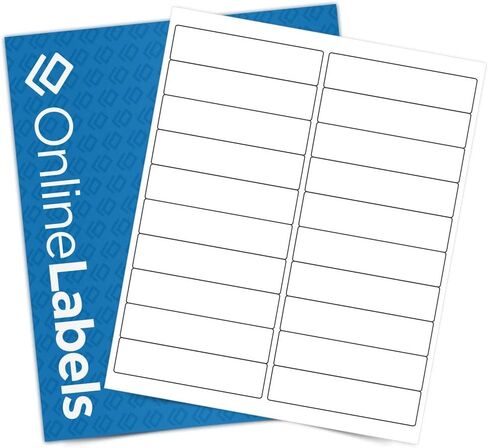 Customizable Address Labels - 4 x 1 - Permanent, White Matte - Mailing, Barcode Labels - Pack of 2,000 Labels, 100 Sheets - Inkjet/Laser Printers - Online Labels in Saudi Arabia