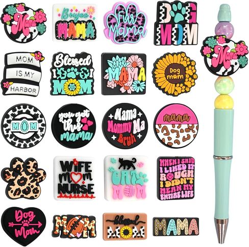 20 pcs Cross Focal Beads Silicone Focal Beads Jesus Faith Silicone Beads for Shaped Bulk Pens Beads Keychain Making in Kuwait