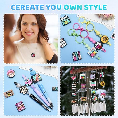 20 pcs Cross Focal Beads Silicone Focal Beads Jesus Faith Silicone Beads for Shaped Bulk Pens Beads Keychain Making in Kuwait