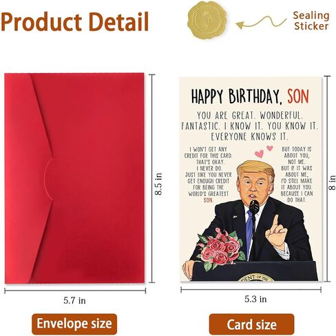 Funny Birthday Card Gift for Wife, Unique Wife Birthday Cards Gifts from Husband, Sweet Valentine's Day Gifts for Her, Unique Anniversary Card, Trump Love Card for Women in Kuwait