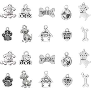 LiQunSweet 50 Pcs 10 Styles Vintage Silver Golf Theme Alloy Charms Antique Outdoor Sports Ball Golf Clubs Carts Charms for DIY Jewelry Making Keychain