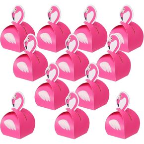 Honoson 48 Pcs Flamingo Gift Boxes Flamingo Decorations Candy Box Hawaiian Party Goodie Boxes for Summer Tropical Hawaiian Luau Beach Birthday Party Favors Decorations Supplies