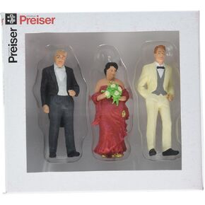 Preiser 45042 Bride's Parents & Guest G Model Figure