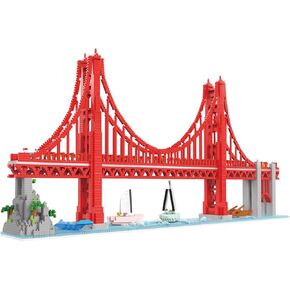 Golden Gate Bridge Micro Building Blocks Set （3800 Pieces）,Landmark Architecture Gift for Adult and Kid