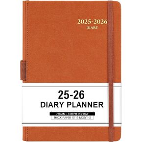 2024-2025 Appointment Book & Planner - Daily Hourly Planner from Jul 2024 - Jun 2025, 5.75" X 8.25", 60-Minute Interval, Faux Soft Leather Cover