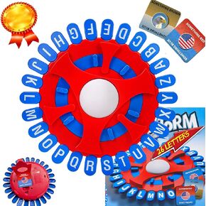 26 Letters Word Games, 36 Cards with 144 Categories Think Game, Quick Thinking Letter Pressing Word Game, Fast-Paced Board Game, A Great Board Game for Family and Friends