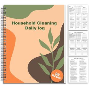 110 Pages 12 Months Household Cleaning List 98 Weeks Cleaning Schedule and Checklist Book Cleaning Checklist Notebook Cleaning Checklist Notebook Daily Housekeeping Checklist for Home Cleaning Planner