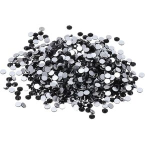 PATIKIL SS10/1440Pcs Glass Diamante Rhinestone, Crystal Glass Flat Back Rhinestones Round Crystal Man Made Gems Diamond Decor for Nail Art Craft Clothes DIY Makeup, AB Clear
