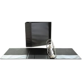 Universal 20998 Slant-Ring Economy View Binder, 5" Capacity, Black