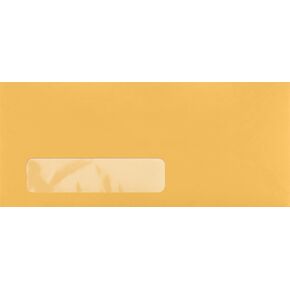 LUXPaper #10 Business Window Envelopes | Commercial Flap | 4 1/8" x 9 1/2" | Brown Kraft | 24lb. Text | 50 Qty