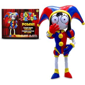 Just Toys Deluxe Pomni – 12″ Action Figure from The Amazing Digital Circus | Fully Articulated, Collector-Grade Detail, Display Stand & Accessories