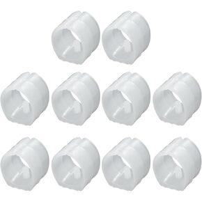 10Pcs Black Plastic U-Shape Caps, 32mm Dia. Chair Tubing Pipe Foot Cap Floor Glides Cover Tips for Furniture Leg