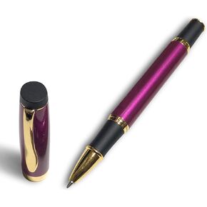 Lanier GRIPPER Rollerball Pen, Matt Olive body Executive Design, 0.7mm Med. Point Schmidt 5888 Refill, Quality Chrome, and Gold Accents with Contoured Grip